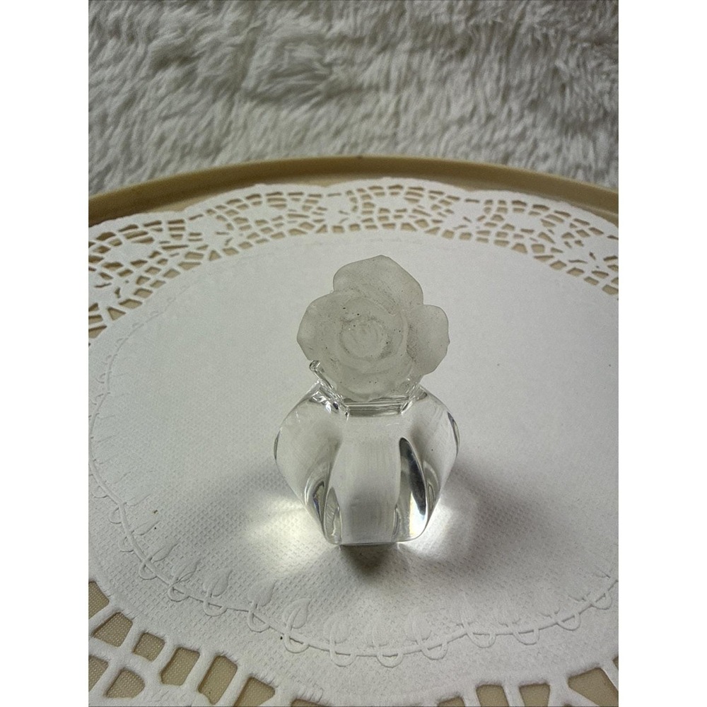 Vintage Swarovski Crystal Rose Figurine Ebeling & Reuss Vase Blossom 2"